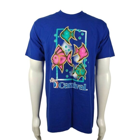 Carnival Cruise Line “the Fun Ships” Vintage L T-Shirt Fish Adult - Picture 1 of 5
